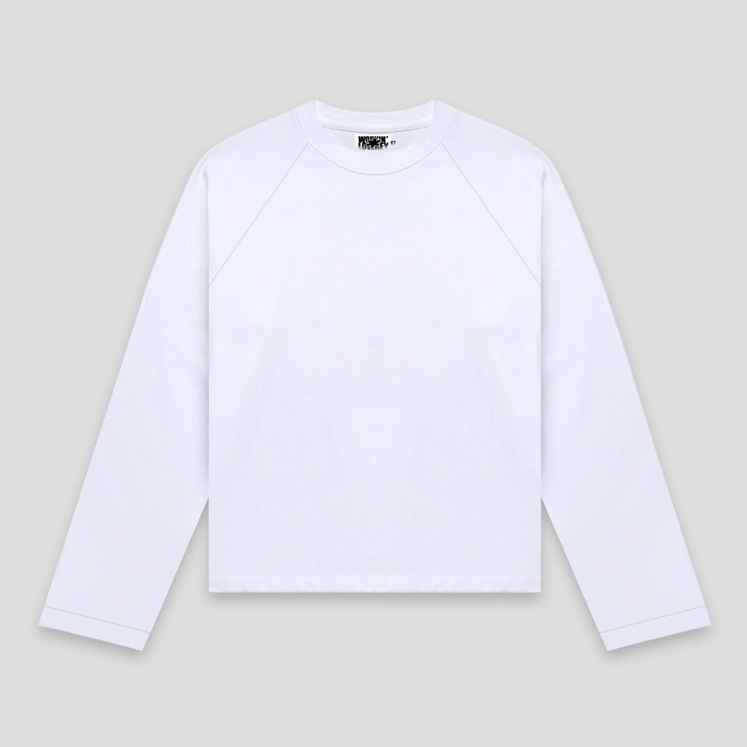 LIFEMANIA LM SERIES S/S TEE（WHITE）　L LONG SLEEVE TEE - WHITE – Lowkey.