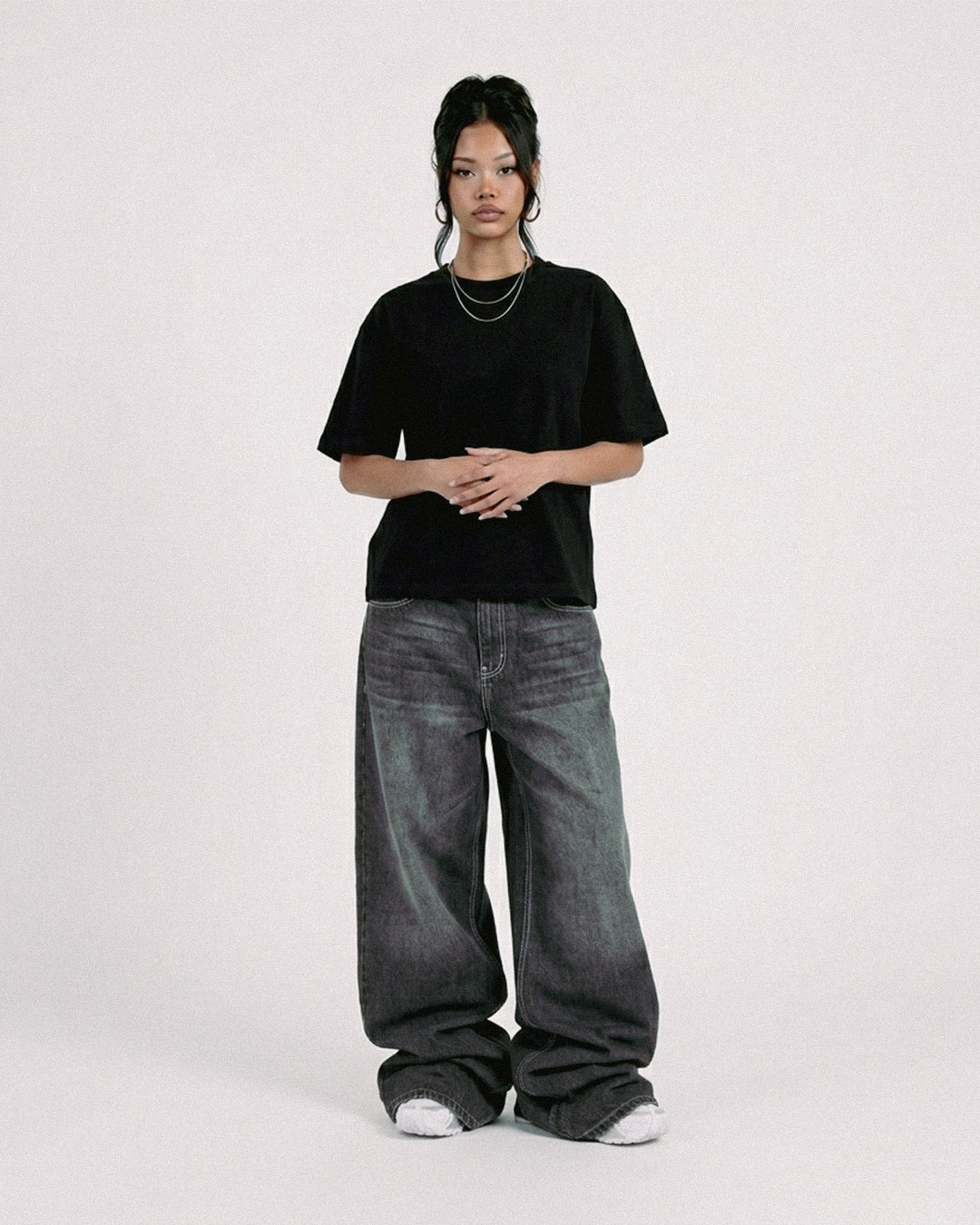 ONLY BOXY TEE - BLACK