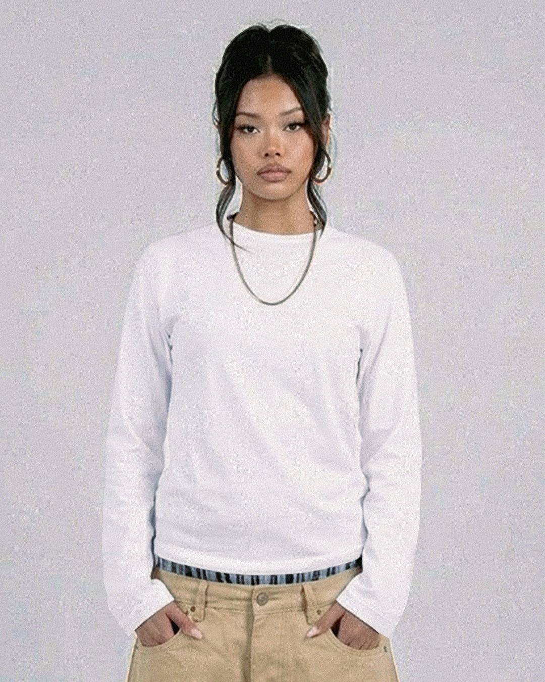 LONG SLEEVE TEE - WHITE