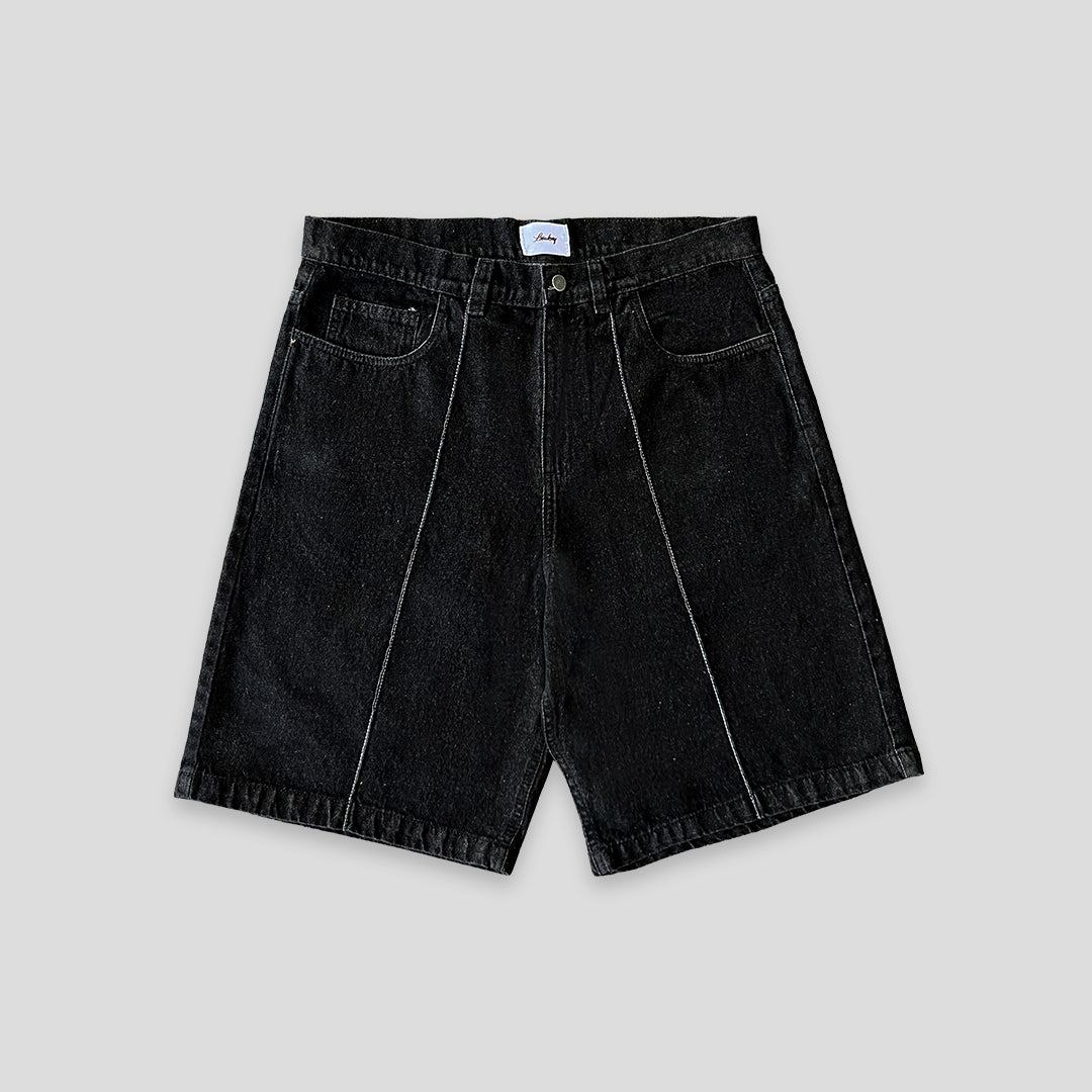 S-NAKE DENIM JORT - BLACK